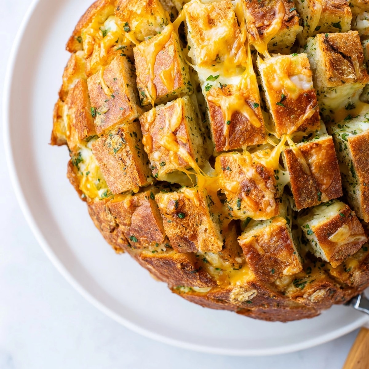 Imagine this Garlic Herb Cheesy Pull Apart Loaf’s aroma—garlic butter oozing from a toasted sourdough.