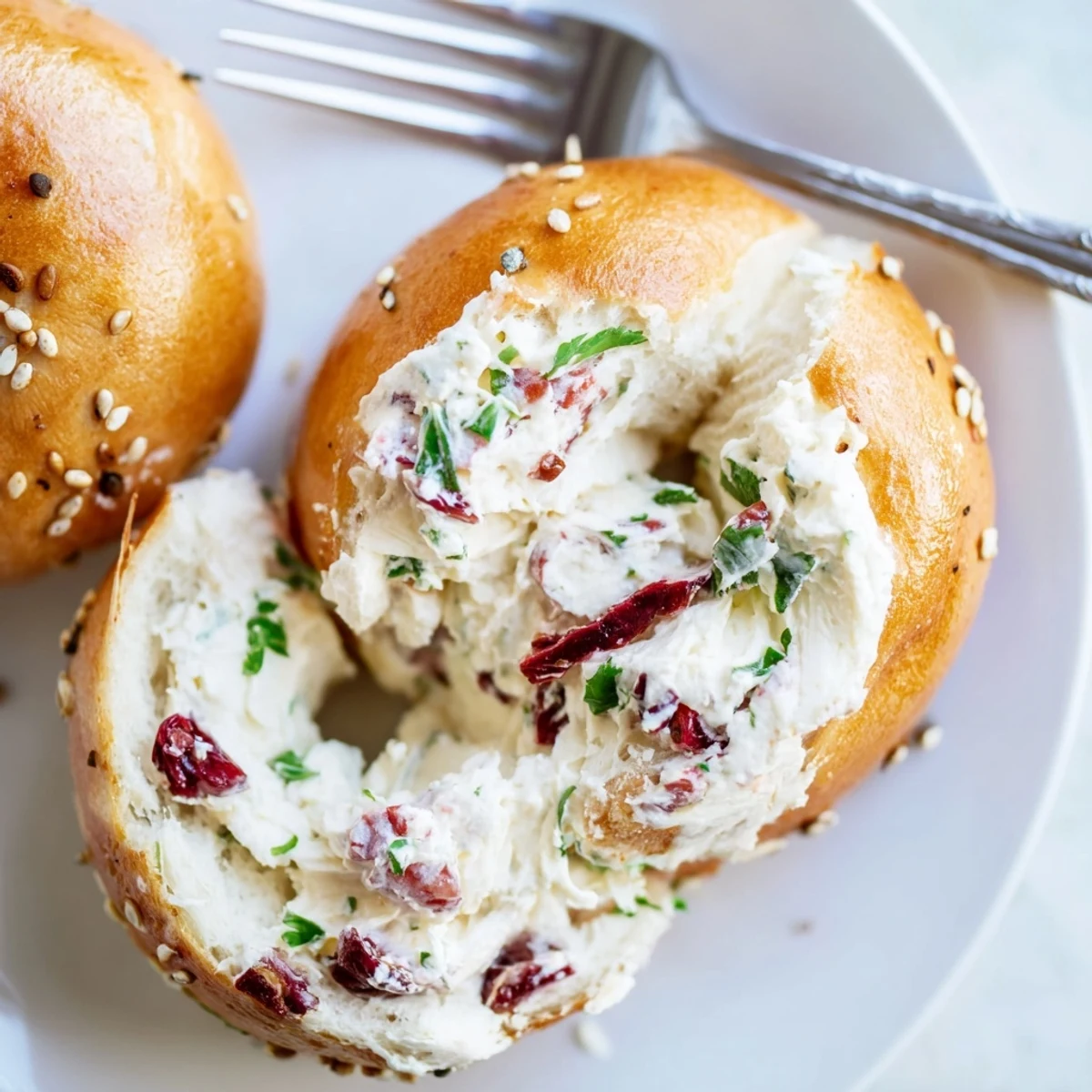 Bite-sized cranberry jalapeño dip bagel bombs offer a deliciously savory holiday treat.