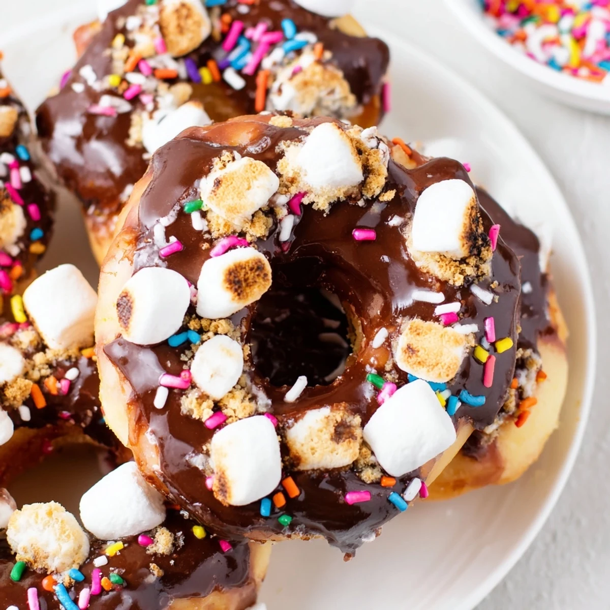 Smores Birthday Cake Donuts