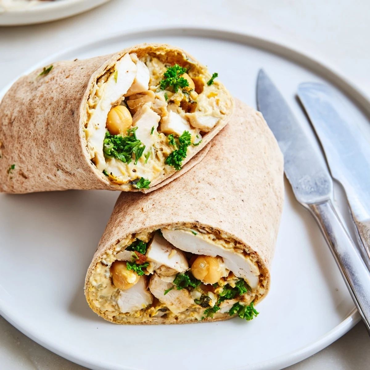 Chicken Chickpea Hummus Wraps #105