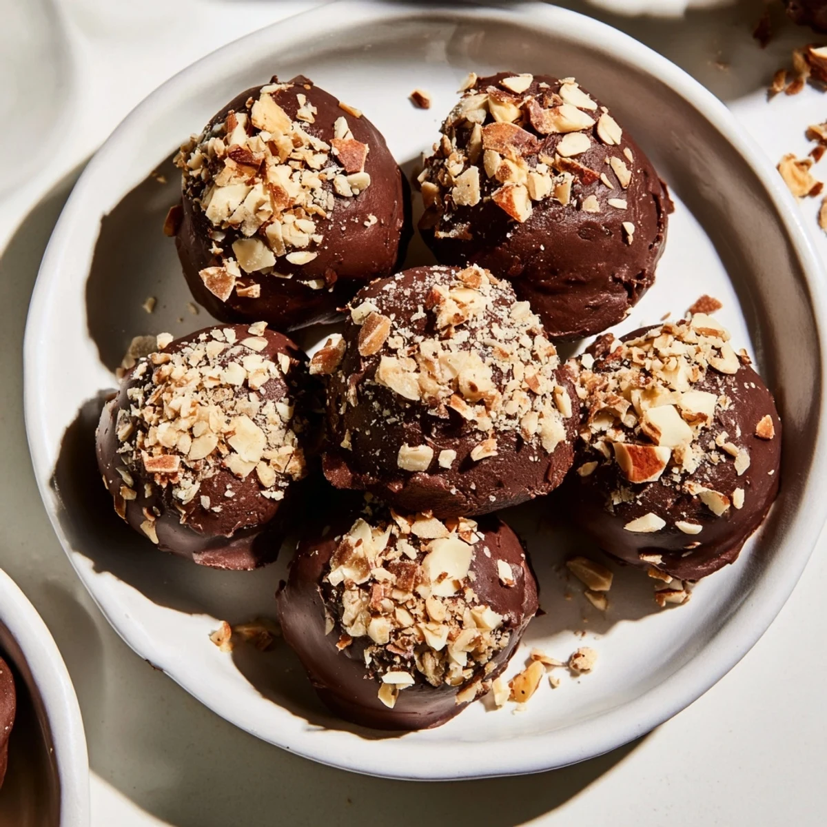 Chocolate Ricotta Almond Truffles