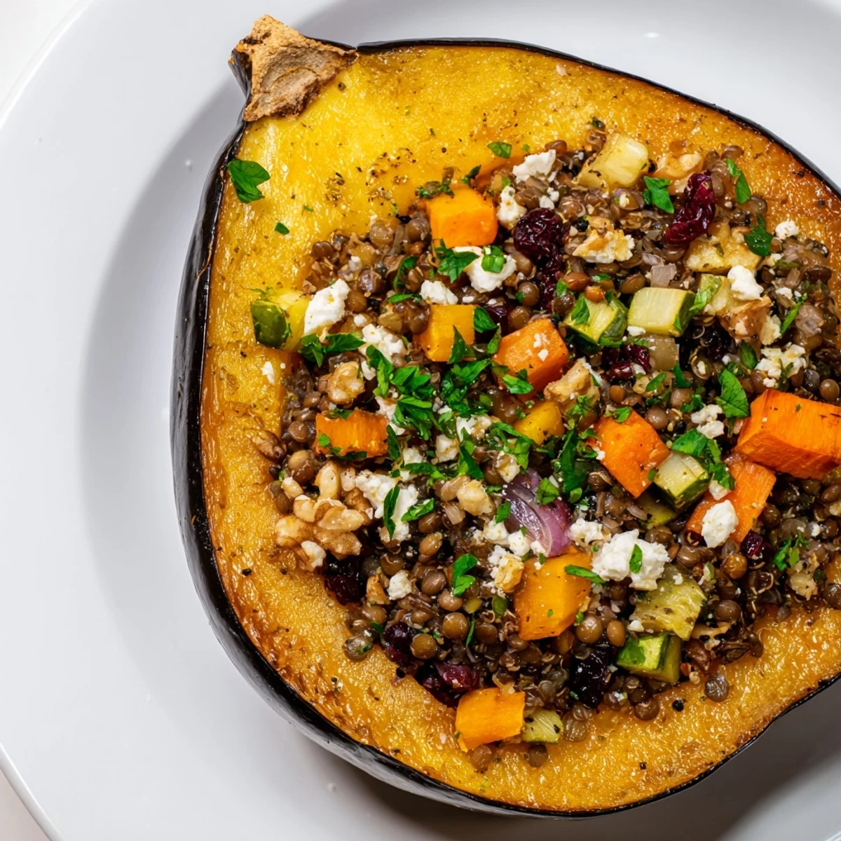 Lentil Walnut Acorn Squash