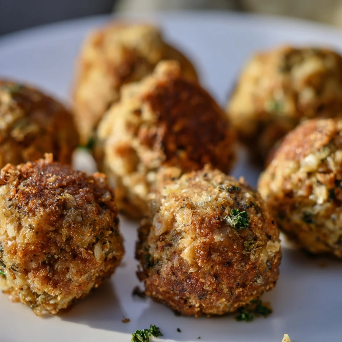 Deliciously moist Quick Christmas Stuffing Balls, perfect for a holiday feast, offering a heartwarming taste.