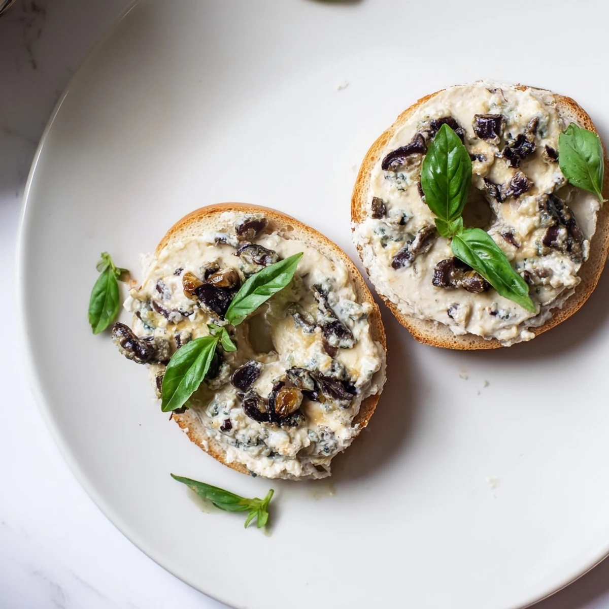 Festive Olympic Rings Medal Appetizer of colorful, cream cheese-topped mini bagels, ready to serve and enjoy.