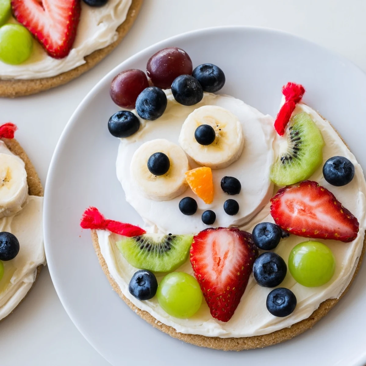 Melting Snowman Fruit Pizza