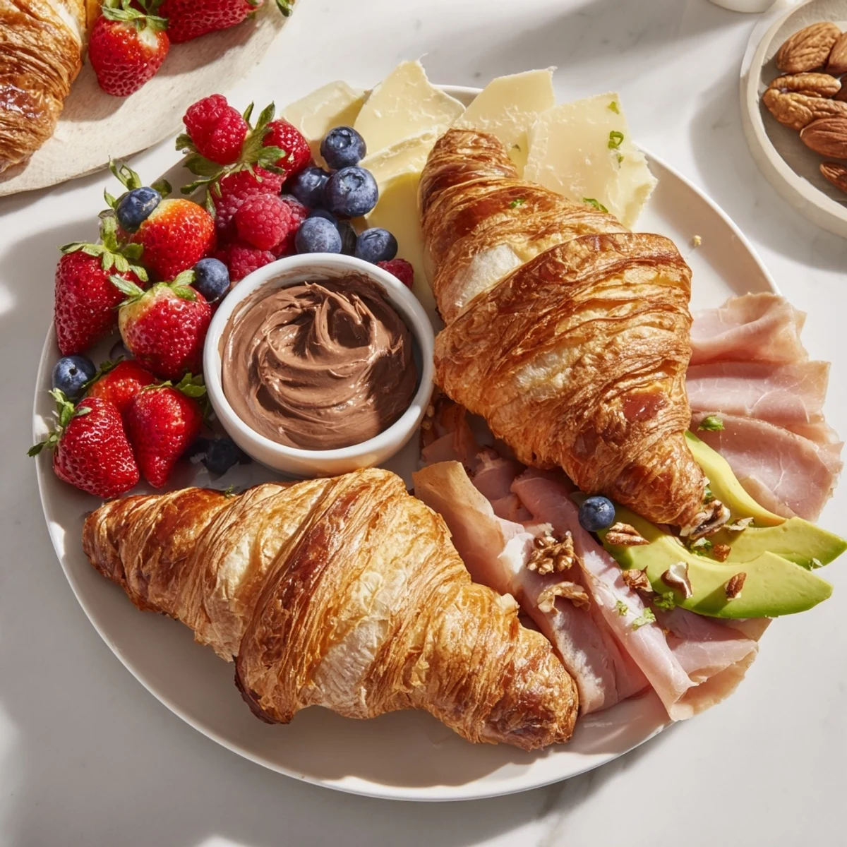 Cozy Fireplace Croissant Board