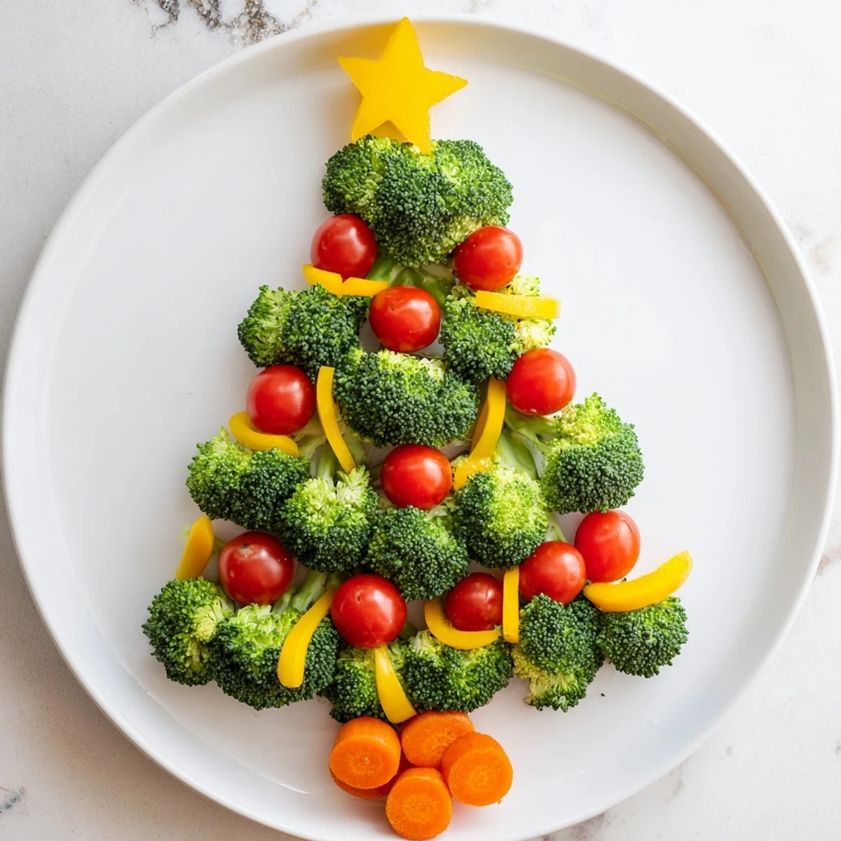 Close-up of a whimsical Broccoli Tree, easy to make and perfect for a veggie-packed kid-friendly snack.