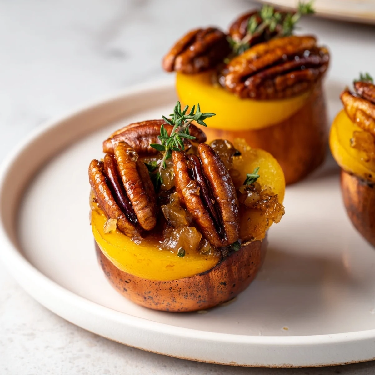 Copper Kettle appetizer, caramelized onions and pecans, served warm in charming copper ramekins.
