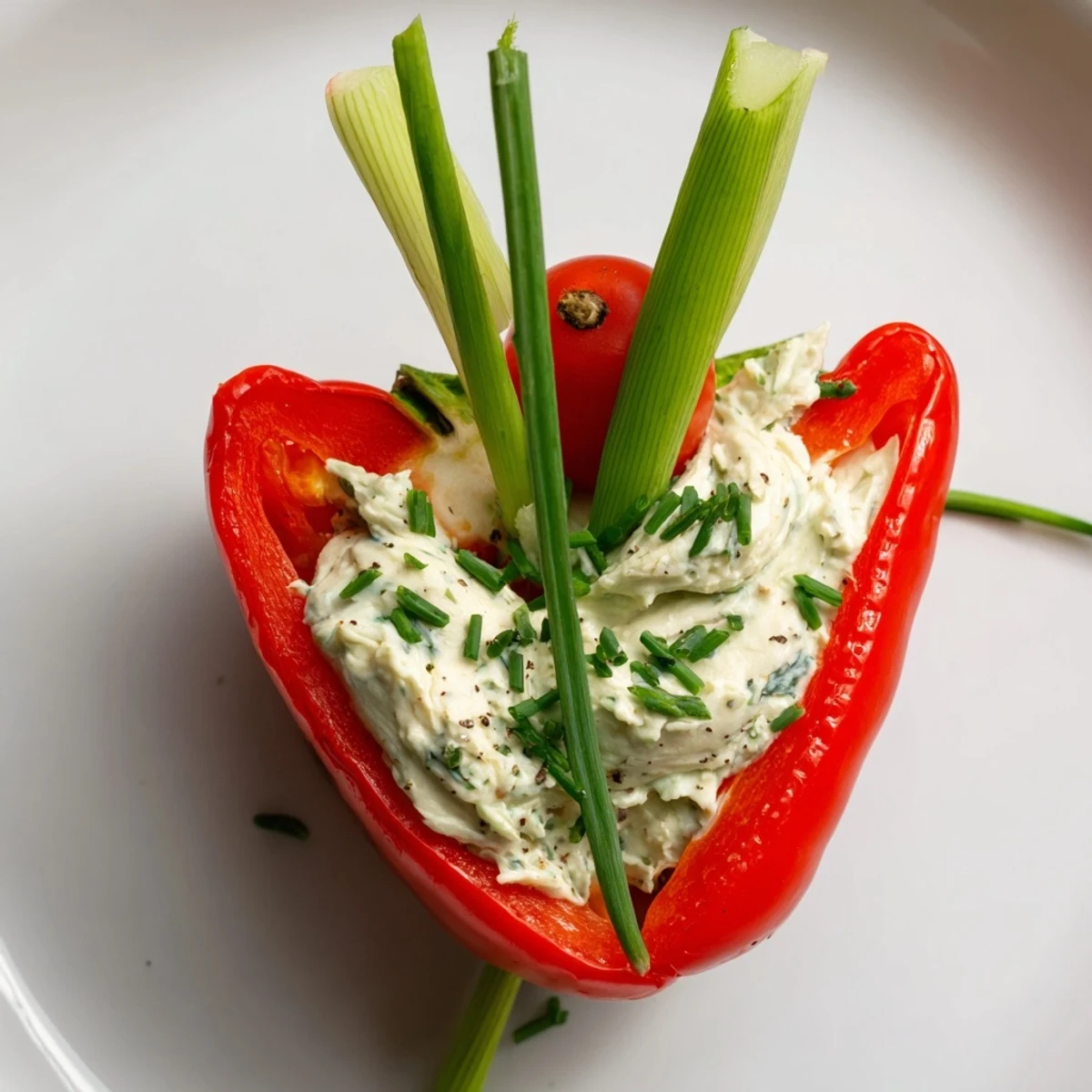 Delectable Blooming Tulip Veggie Cups: a close-up of vibrant vegetables and herb cheese appetizers.