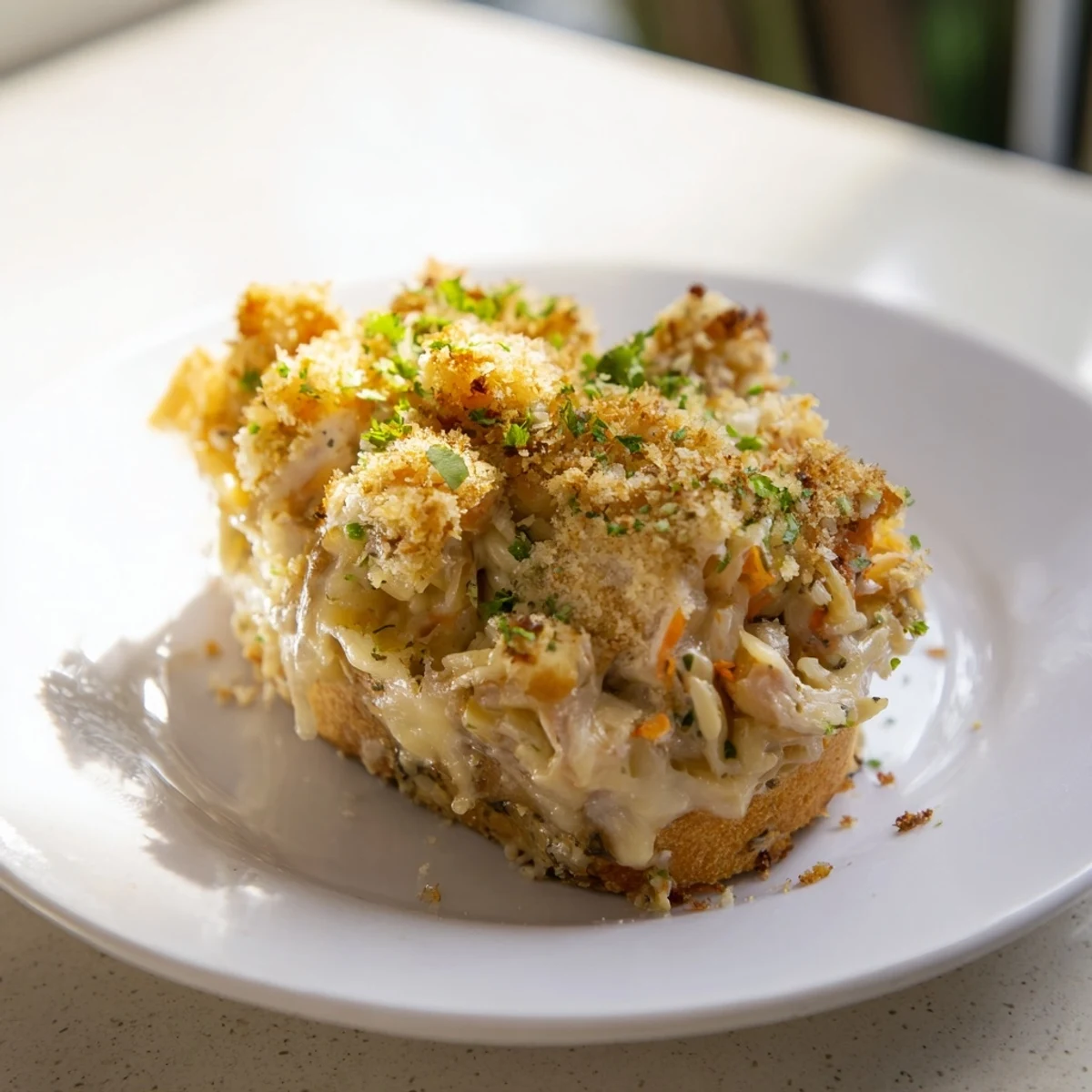 Creamy orzo and chicken baked in muffin tins make up these flavorful Marry Me Chicken Sushi Bake Cups.