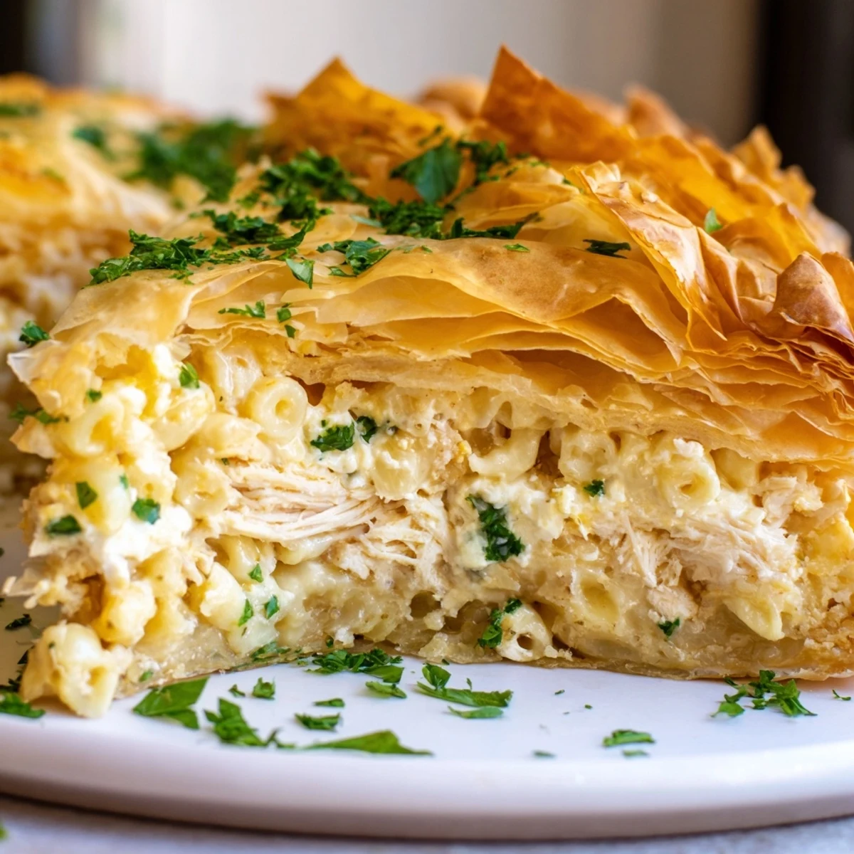 Chicken Pasta Crinkle Cake