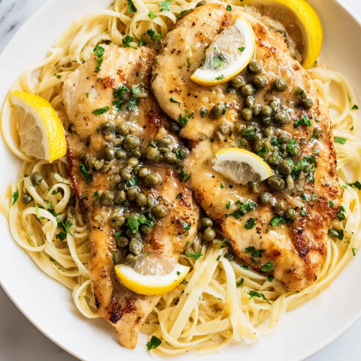 Bright and flavorful, this Quick Chicken Piccata Pasta features lemon-infused chicken over pasta, perfect for a quick dinner.