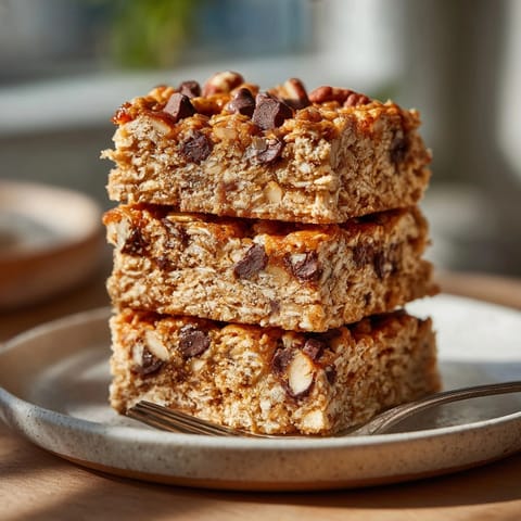 Baked Protein Oat Breakfast Squares cooling; a chewy, healthy start to any morning meal.