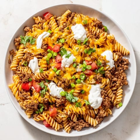 Cheesy Taco Pasta Skillet