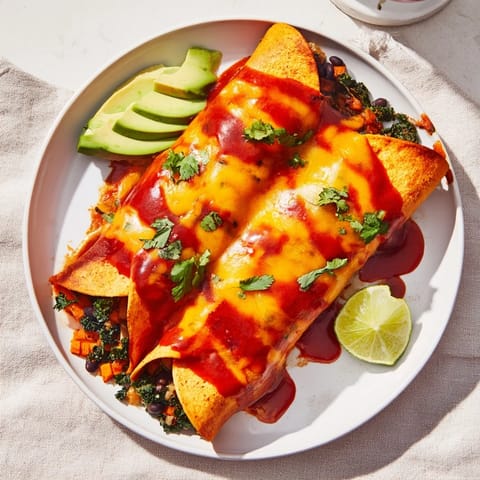 Sweet Potato Black Bean Enchiladas