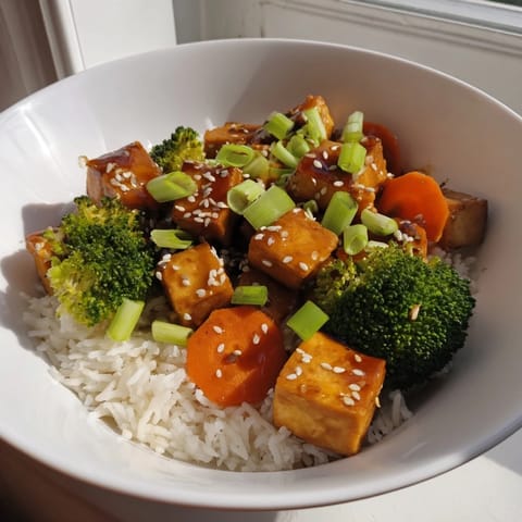Sesame Tofu Broccoli Rice