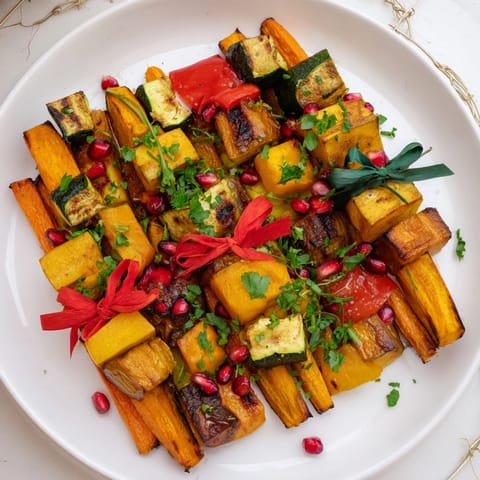 These festive Christmas Present Veggie Crates show off roasted, tender vegetables tied with chive "ribbons."
