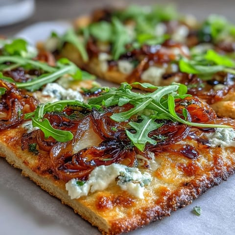 Caramelized Onion Flatbread Pizza