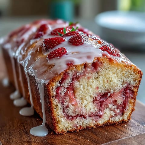 Strawberry Swirl Pound Cake