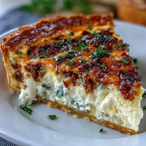Spring Brunch Quiche with Leeks and Gruyere, a golden, savory tart with creamy custard, sautéed leeks, and melted Gruyere cheese.