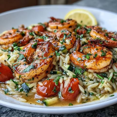 One-Pan Lemon Butter Shrimp Orzo
