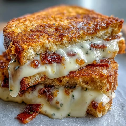 Classic Ham and Swiss grilled cheese with sweet, tangy honey mustard, perfectly grilled.
