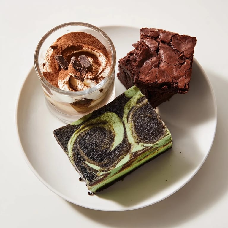 Chai tiramisu served in mini cups, featuring layers of creamy mascarpone and spiced ladyfingers.