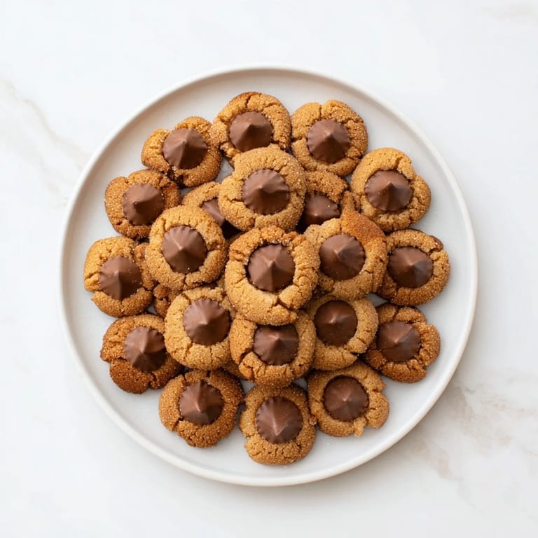 These sweetly tempting 3-Ingredient Peanut Butter Blossoms feature perfectly cracked edges and a creamy chocolate center.