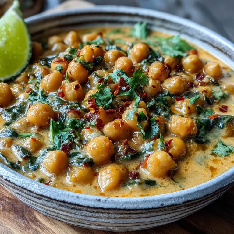 Flavorful Indian-inspired chickpea curry, a simple, comforting plant-based main dish.