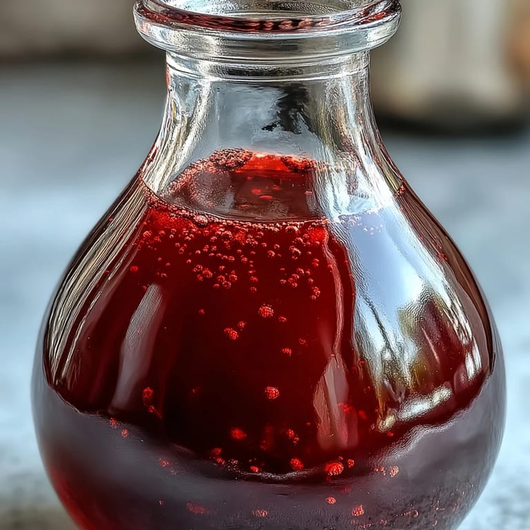 Elegant Kir Royale cocktail garnished with fresh blackcurrants, made with homemade Crème de Cassis.