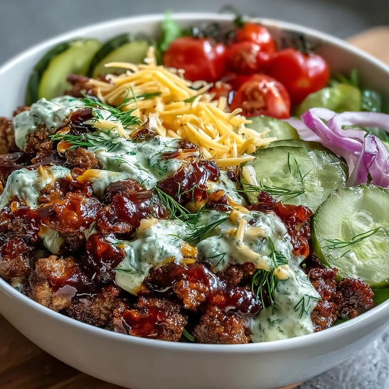 Ready in 30 minutes, these High-Protein Cheeseburger Bowls feature crispy bacon and creamy avocado, perfect for a quick keto-friendly dinner.