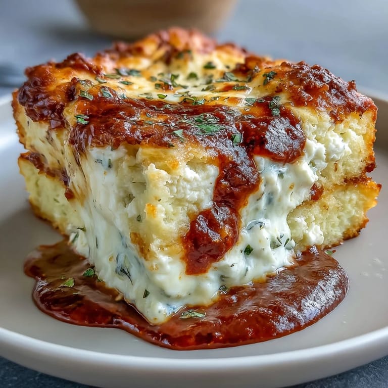 This comforting cottage cheese bake features gooey mozzarella, savory herbs, and a crispy golden top straight from the oven.