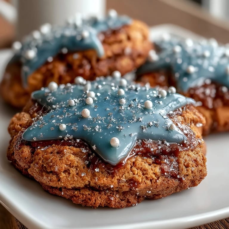 Delicate sugar cookies decorated with a hand-piped Pisces constellation, accented by silver dragees and shimmering edible glitter.